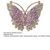 Butterfly Brooch Pin, 3D Design with Sparkling Rhinestones, Non-fading Strong Buckle Badge for Coats Shirts Bags Accessories Lightweight Pin