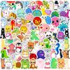 100 Small Size 4cm Alpaca Small Animal Stickers Forest Animal Collection Mix and Match Children's Object Recognition Stickers