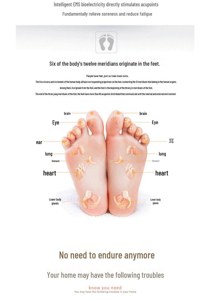 Smart EMS Electric Pulse Foot Massager with Heat Compression and Acupuncture Vibration