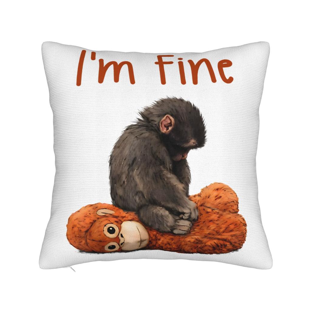 Punch Monkey Pillow Case  Cute Funny Pillow Cover Soft Pillowcases For Sofa Bedroom Home Decor