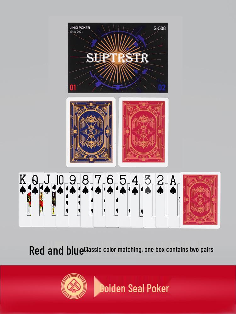 Texas Event Waterproof Double-Sided Frosted PVC Large Print Playing Cards