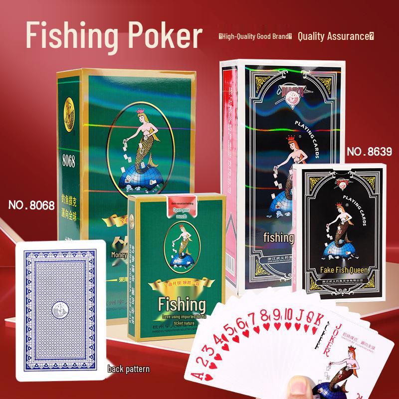 Carte da Poker da Pesca Originali: 10 Mazzi per Intrattenimento Domestico, Giochi da Tavolo, Guandan, Dou Dizhu.