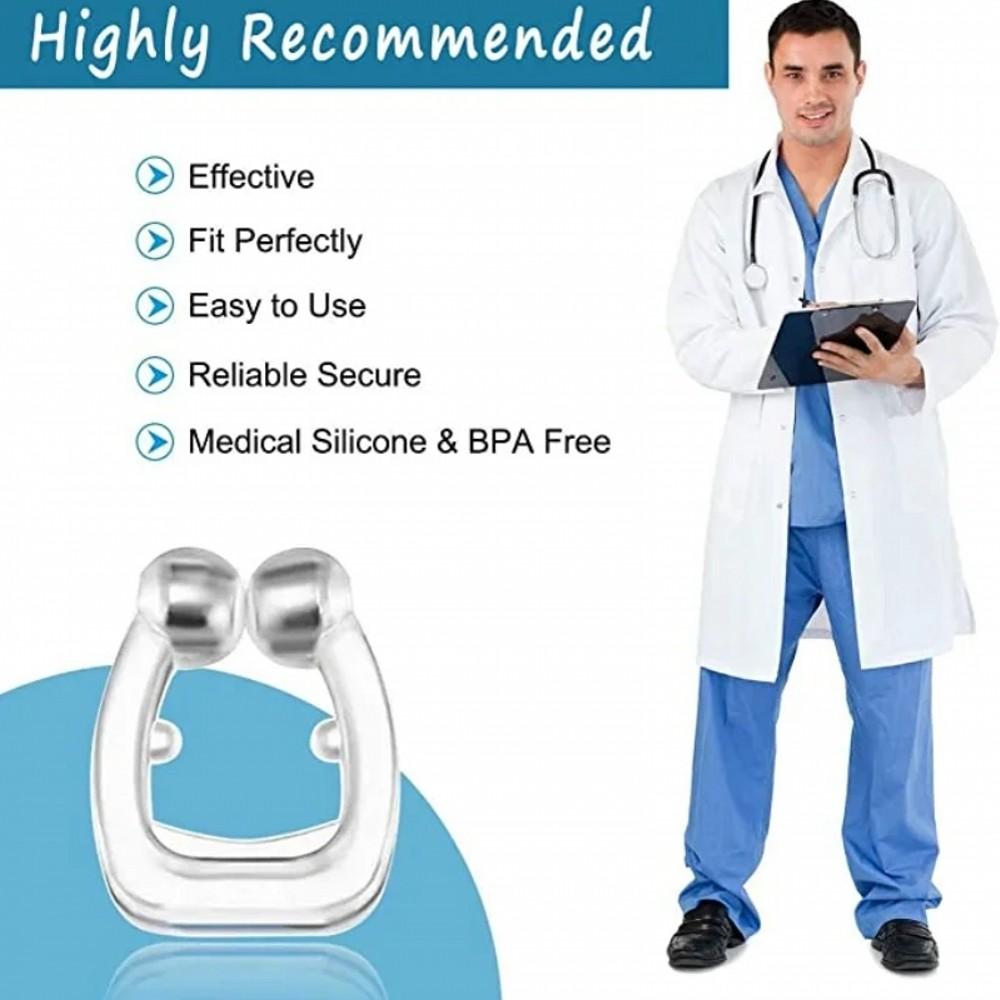 Silicone Magnetic Anti Snoring Nose Clip Anti-Snoring Corrector Snore Prevention Gadget Anti-Snore Device Quiet Sleep Night