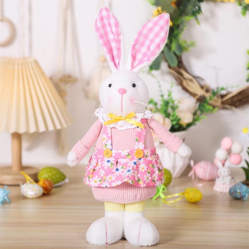 Festival Rabbit Gnoems Ornament Lovely Easters Gnomes Rabbit Ears Plush Decoration Ideal for Holiday Parties and Gifts