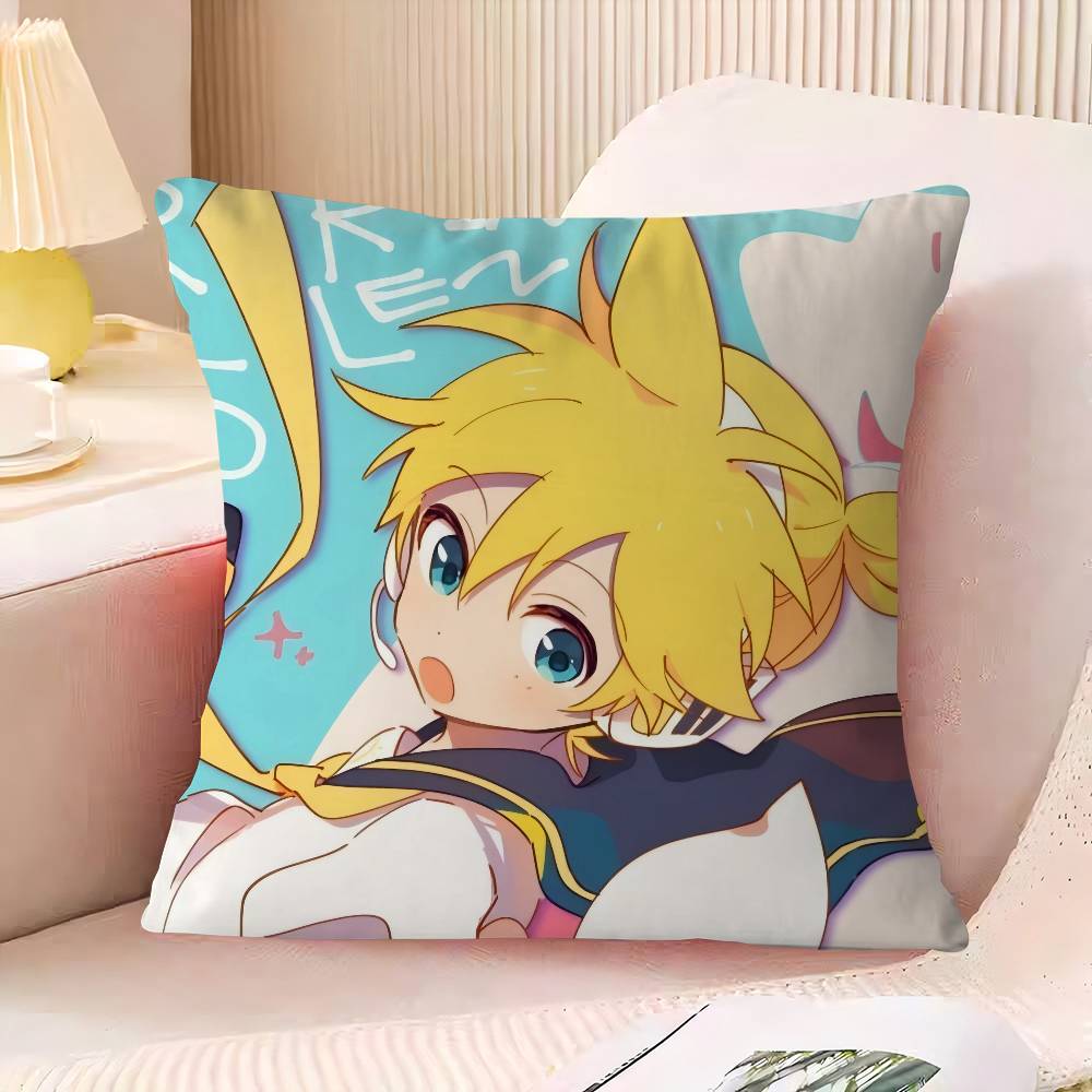 

K-KagamineS L-Len Персонализированная наволочка для подушки Детская спальня Декор для бурной вечеринки Наволочка Подарок для ребенка на день рождения или детский праздник 16x16Inch