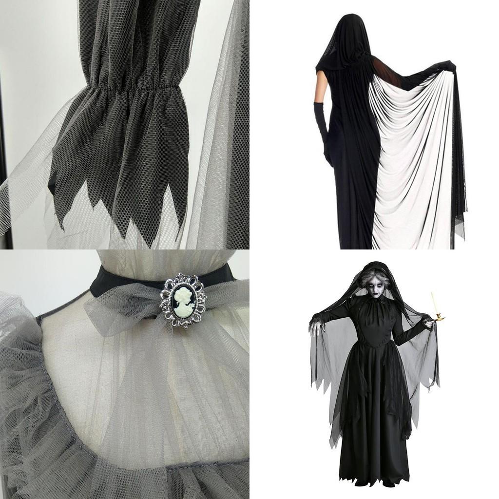 Female Zombie Bride Costume Halloween Cosplay Party Ghost Witch Or Vampire Outfit Polyester Fabric