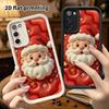 Phone case: 2D flat design suitable for Samsung Galaxy A34 A35 M05 M06 S20 S22 S21 FE Plus 5G protective case, Santa Claus head, perfect Christmas and