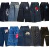 Męskie Szerokie Proste Jeansy Denimowe Styl Y2K Hip Hop Harajuku Luźne Streetwear Codzienne Spodnie