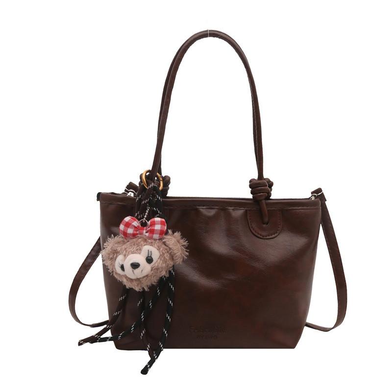 Fashion Bag Crossbody With Letter Embossed Design And Shellie May Pendant