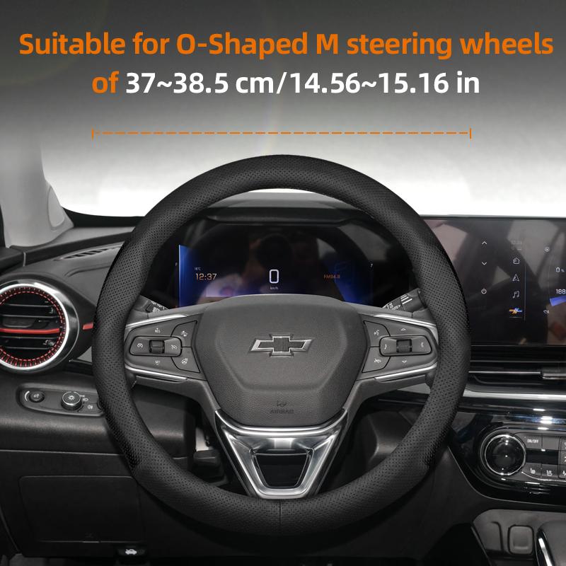 Suitable for Chevrolet Ultra-Thin Breathable Leather Steering Wheel Cover Suitable for Celze Spark Captiva Orlando Lacetti Equinox Malibu Monza Expre