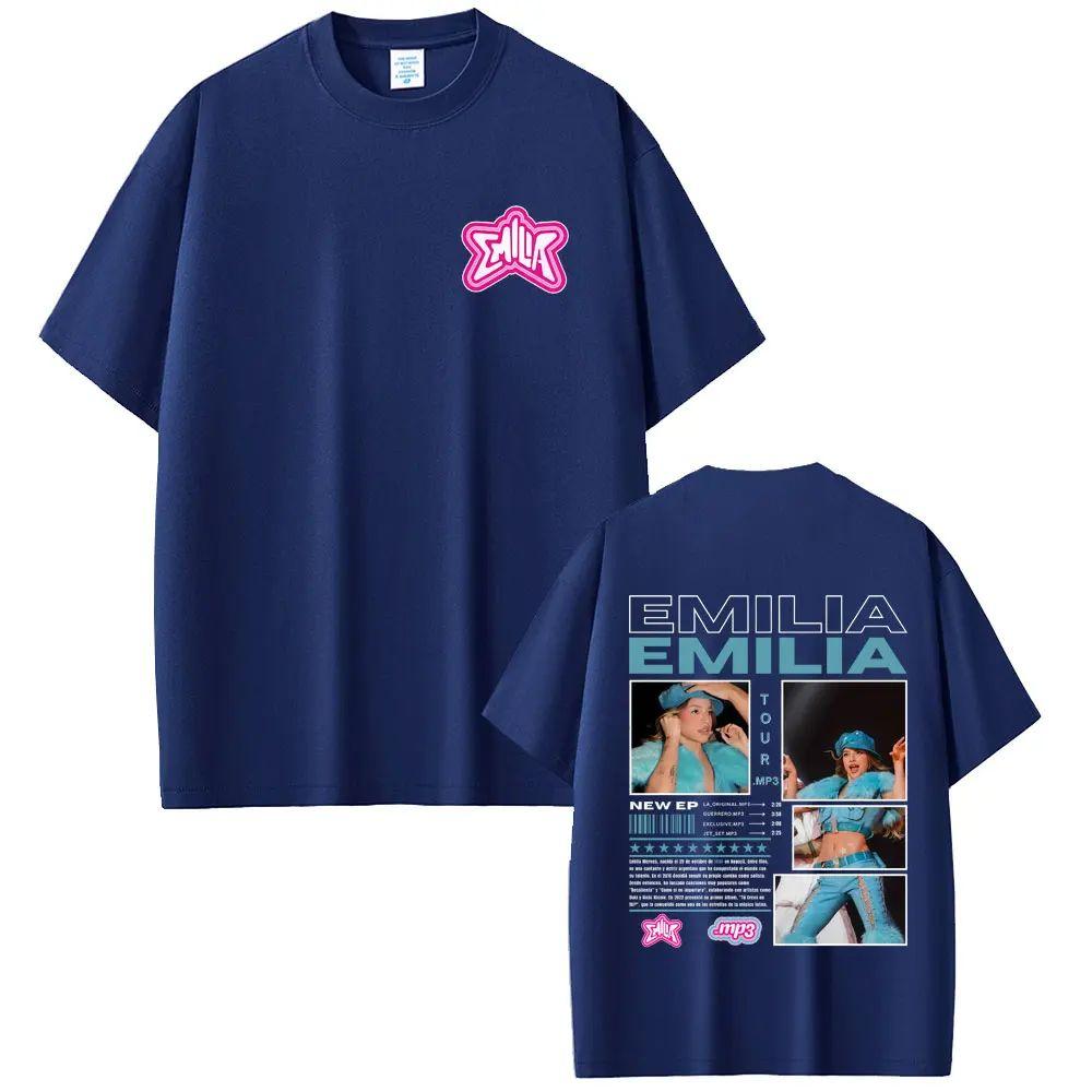 Hip Hop Retro Short Sleeve Singer Emilia Mernes Mp3 Tour Concert Graphic Tshirt Fashion Print Casual Cotton T Shirts Unisex