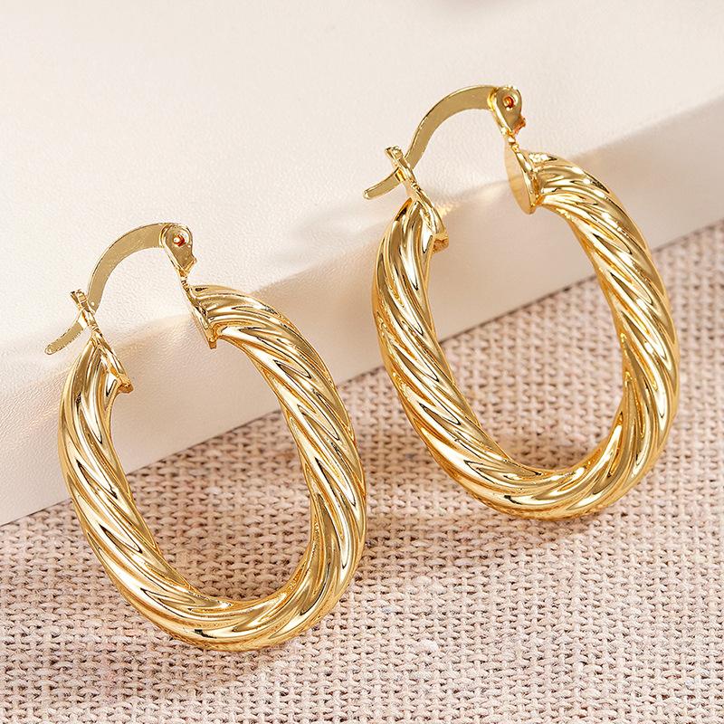1 Pair, Fashionable, Exquisite and Versatile, Fashionable Textured Earrings