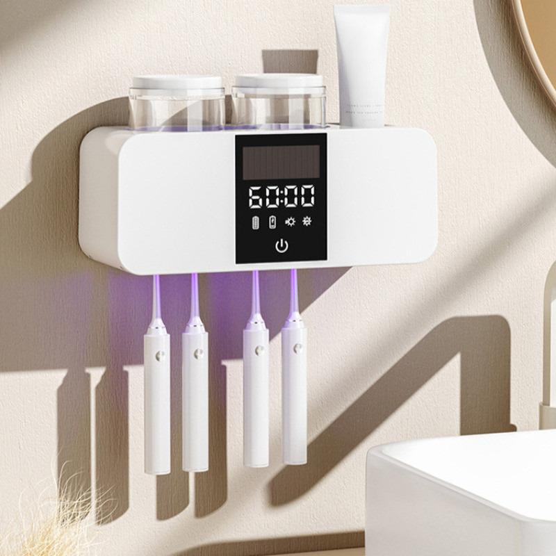 Intelligent Drying Toothbrush Holder Toothbrush Disinfector Wall Mounted Toothbrush Sterilizer Mouthwash Cup Set