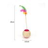 Pet Cat Colorful Feather Sisal Scratching Ball Claw Grinder Training Interactive Toy Cat Supplies