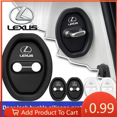 Interior Stickers 4pcs Car Door Lock Protect Cover Silica Gel Case For IS300H NX300H CT200H IS250 IS200 RX400H RX450H IS 2