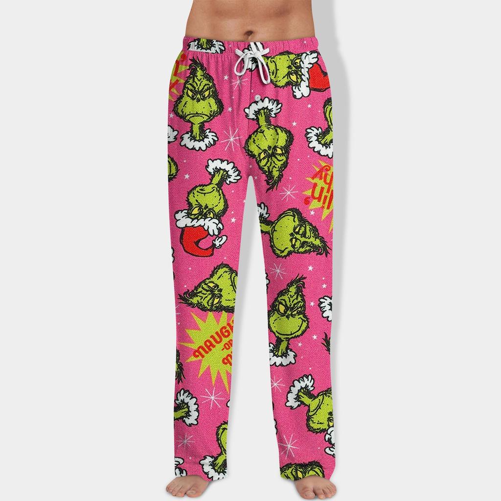 Men's Allover Printed Home Pants Sleeping Pajama Pants Long Pants Pajama Pants Yoga Pants