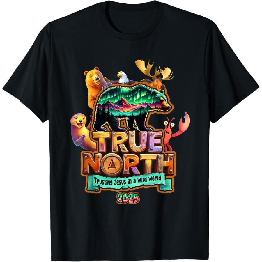 True-North VBS 2025 Trusting Jesus Wilderness Christian T-Shirt XXXXXL чёрный