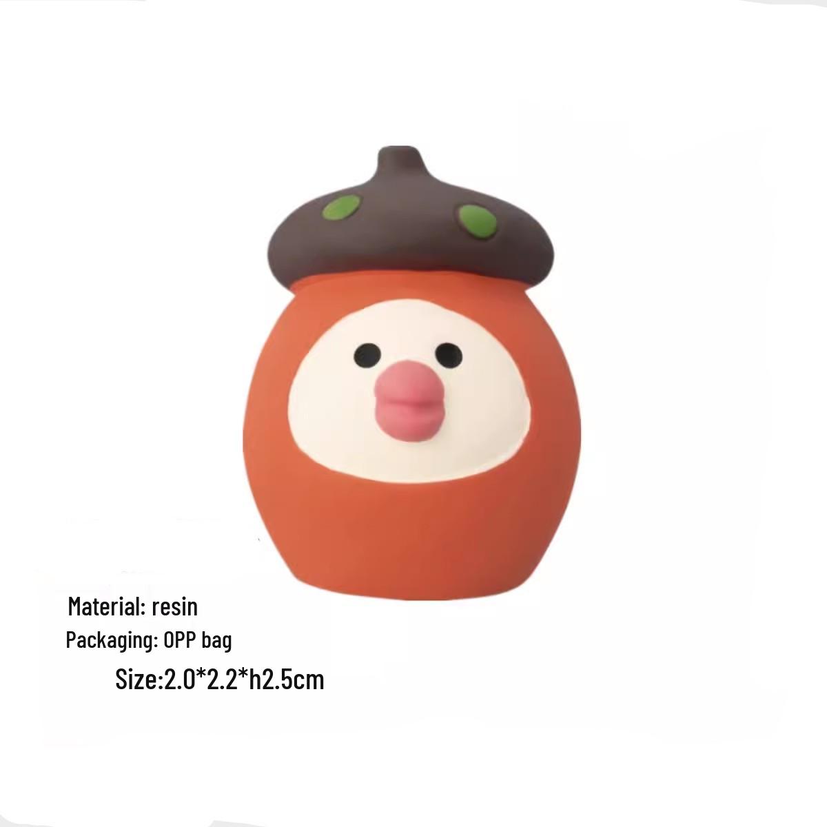 Japanese Zakka Autumn Harvest Cute Resin Cat Ornament