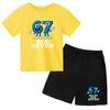 Children Summer Six Seven Cartoon Print Casual Set Clothes T-shirt+Shorts 2P Charming Boy Girl Toddler 3-12 Yrs Short-sleeved