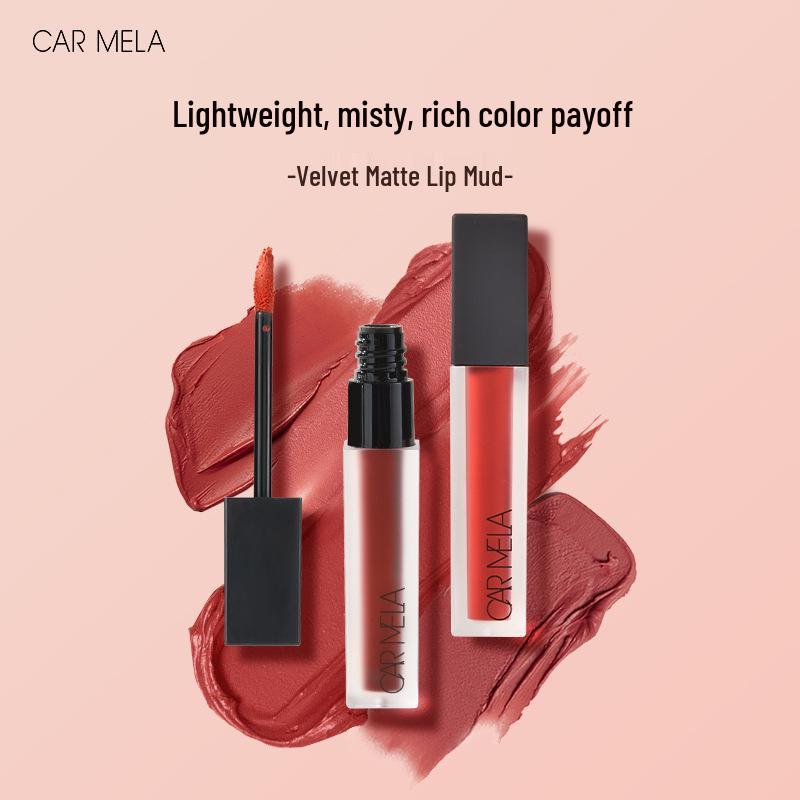 CARMELA Lipstick K04 Milk Coffee Matte Lip Glaze - Autumn/Winter Whitening Authentic.