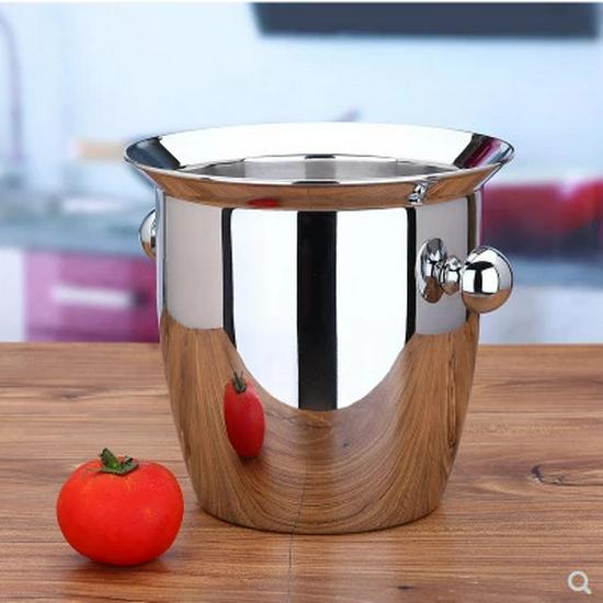 European Style 304 Stainless Steel Champagne and Ice Bucket for Wine and Cocktails
