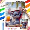 Stitch Summer Beach Oil Paint By Numbers Hand Painting Kit. Home Decor Gift