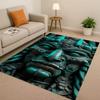 Retro Aztec Totem Maya Mask Sun God Living Room Non-Slip Area Rug Soft Carpet For Bedroom Sofa , Easy Clean Home Doormat Playmat
