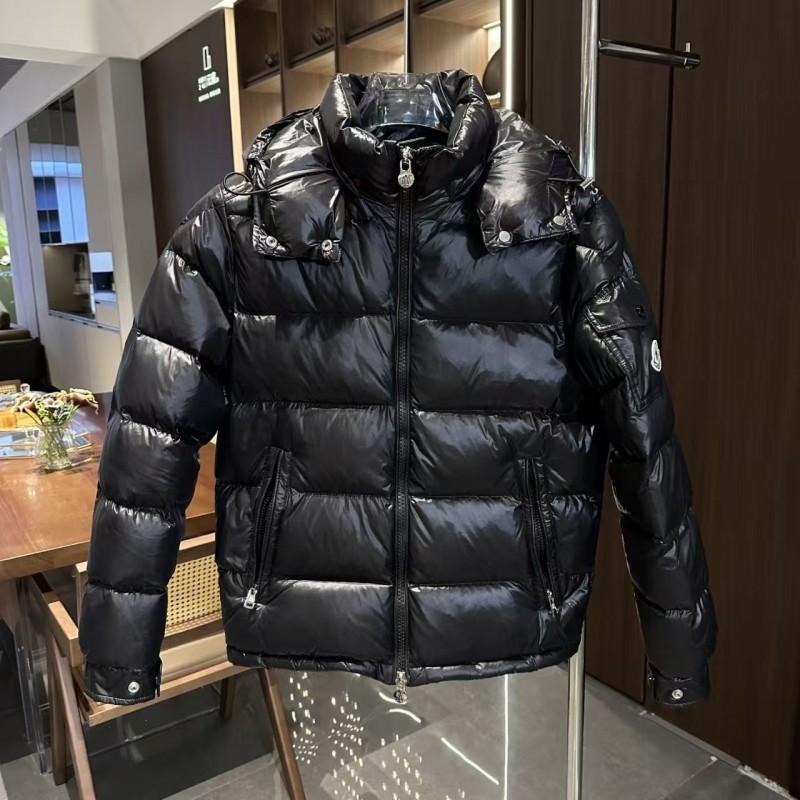 Unisex Winter Puffer Jacket Windproof Warm Hooded Coat Solid Color Street Style Youth S-XXL