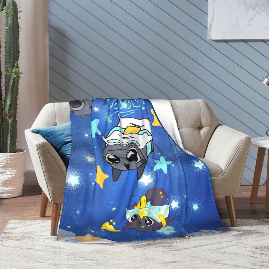 Tecknad Dandy Astros Dandys Värld Spelfilt Multi-storlek Mjuk Luddig Plysch Pläd för Soffa Soffa och Säng