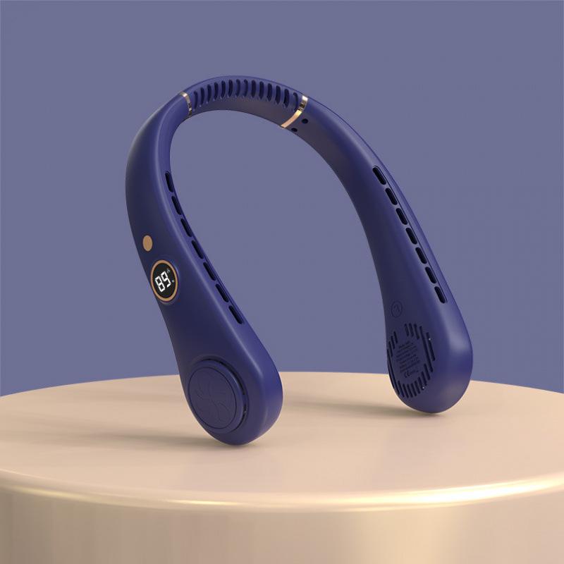 Portable Leafless Neck Fan: USB Rechargeable, Silent, Long Battery, Strong Wind for Outdoor Sports