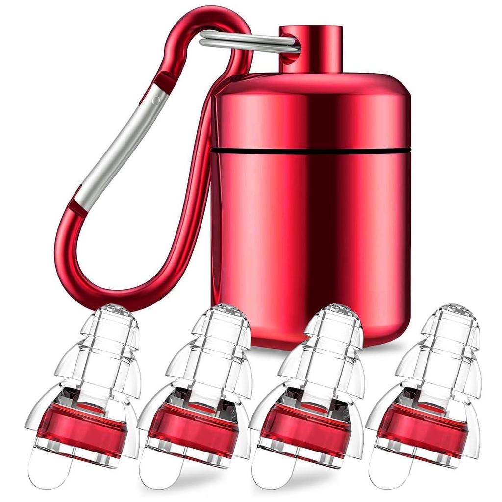 High-Quality Soundproof Silicone Earplugs with Filter and Waterproof Storage Case for Music and Flights