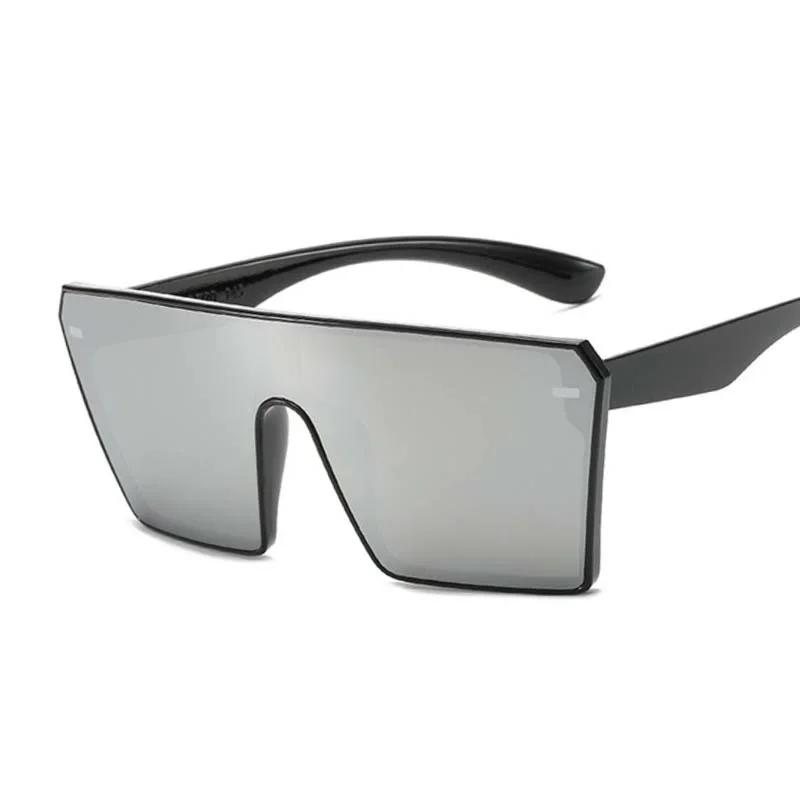 Vintage Luxury Brand Sunglasses Women Men Big Frame Square Punk Windproof UV400 Goggles Shades Rivets