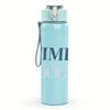 1PC Time tour 81 rectangular text print 750ml colorful plastic sports water bottle leakproof pop up lid with straw for outdoor work home use