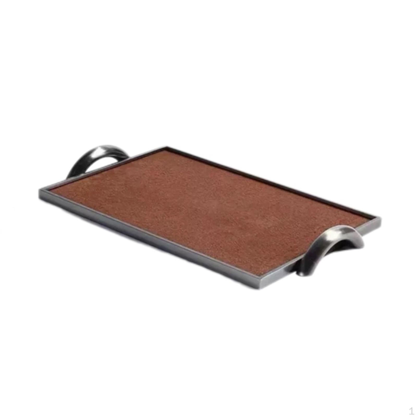 Leather Tray with Handles Rectangular Valet