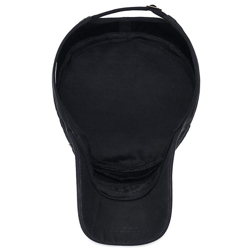 Zhen Yue Qi Men's Washed Cotton Outdoor Sun Protection Flat Top Hat