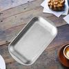 Organizer Tray In Stainless Steel, Rectangle Shape for Food Service And Storage