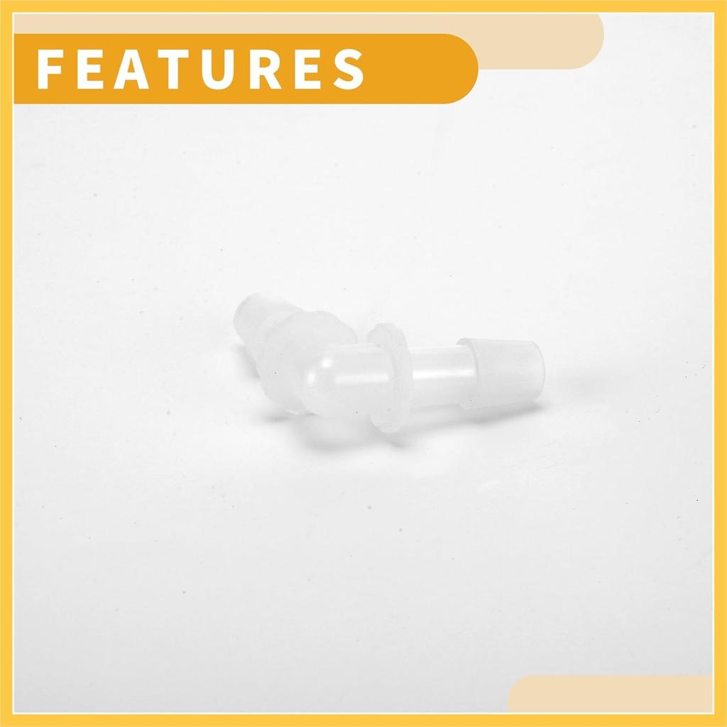 6Pcs Automotive Vacuum Tubing Connector - Car 90 Degree 9.5mm / 3/8" l Shaped Vacuum Tubing Connector Assortment 2 Way Vacuum Line Fittings -