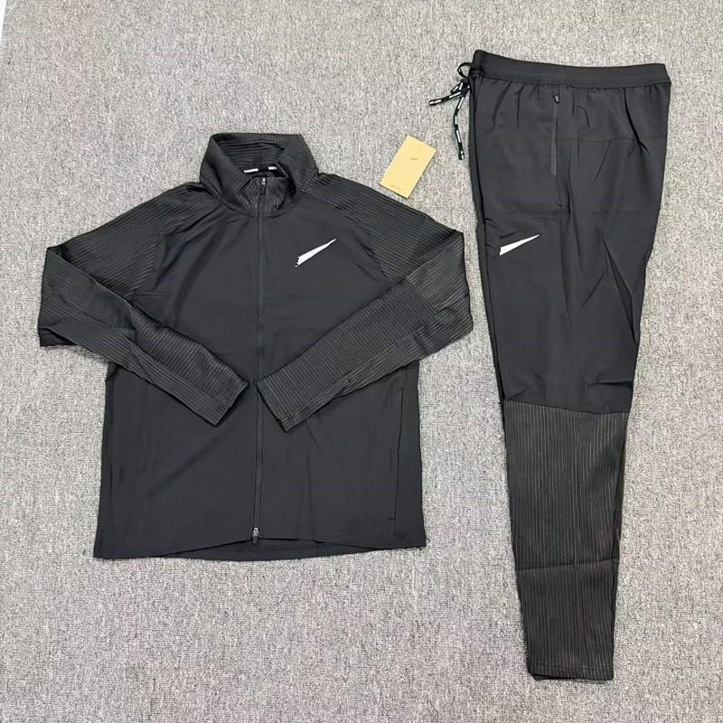 Herren Slim Fit Trainingsanzug Langarm Oberteil Hose Set Sport Fitness Laufen Alles