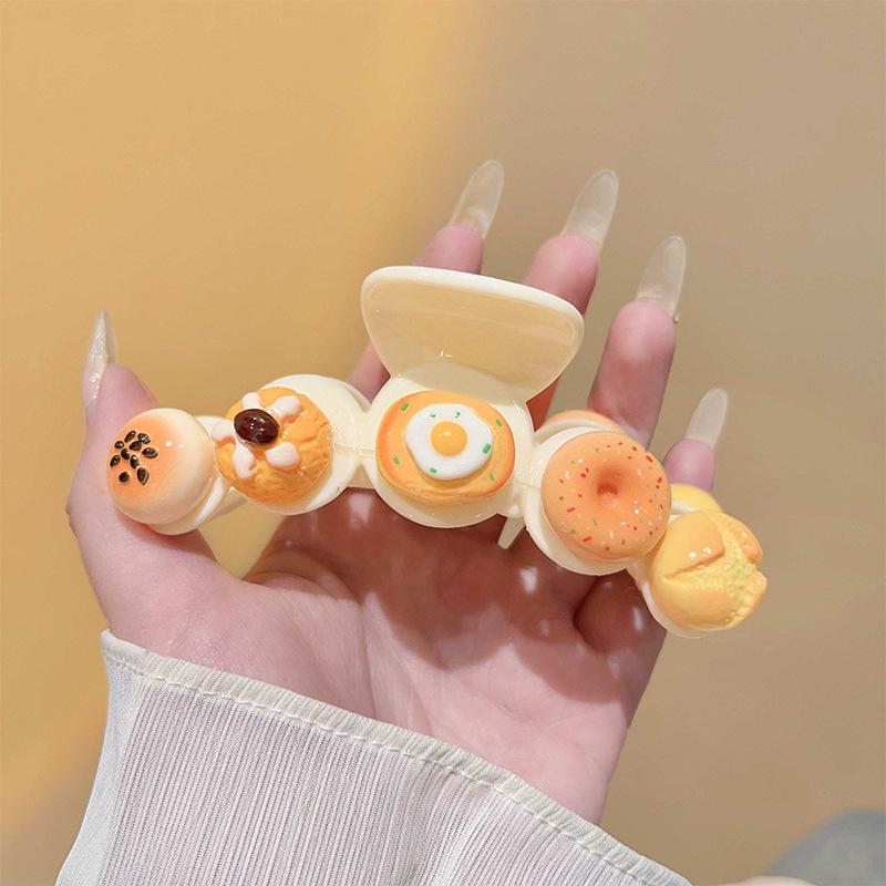 Korean High-End Acrylic Flower Hair Clip for Women - Large Shark Clip for Voluminous Styles