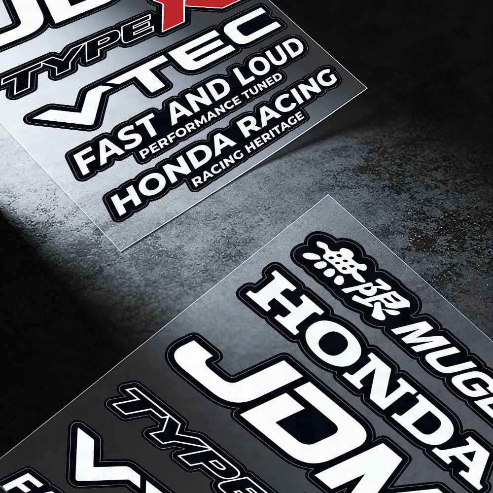 FOR HONDA MUGEN TYPE R VTEC Reflective motorcycle stickers, 3M safety warning at night in the dark scooter helmetsOW3 vhbm0