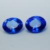Natural Blue Tanzanite Loose Gemstone 25.90 Ct Oval Shape Pair for Jewelry Making and Crafts