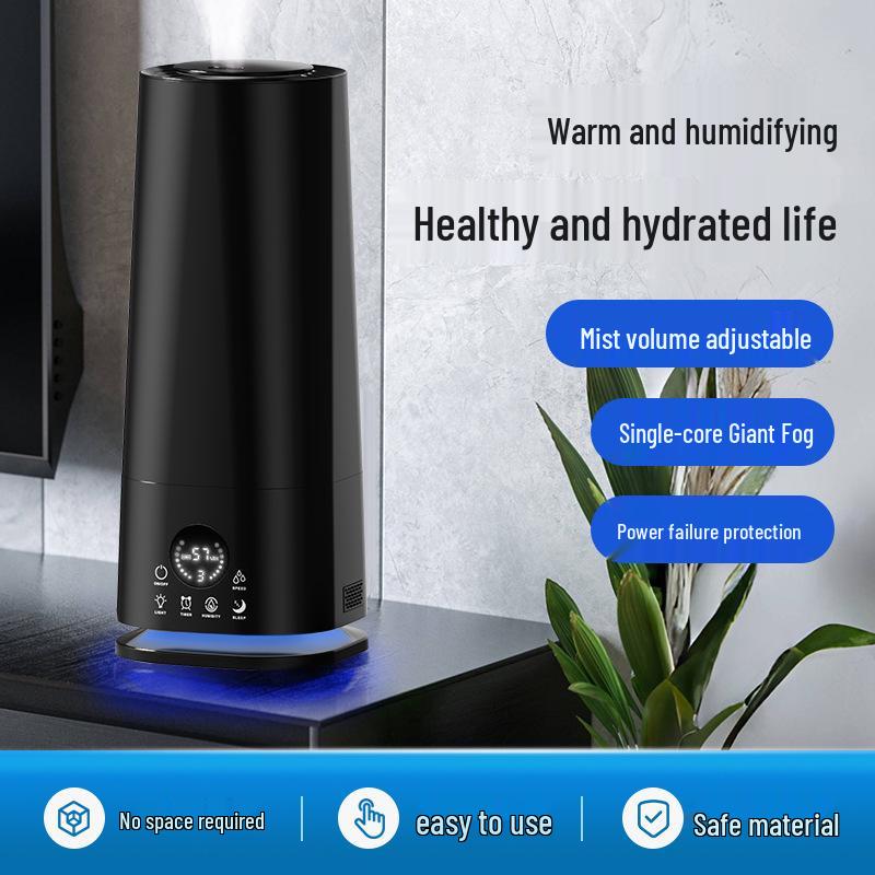 

5L Air Humidifier with Large Mist Output and Aroma Diffuser for Desktop or Floor Use in Air Conditioned Rooms English Version + US Plug