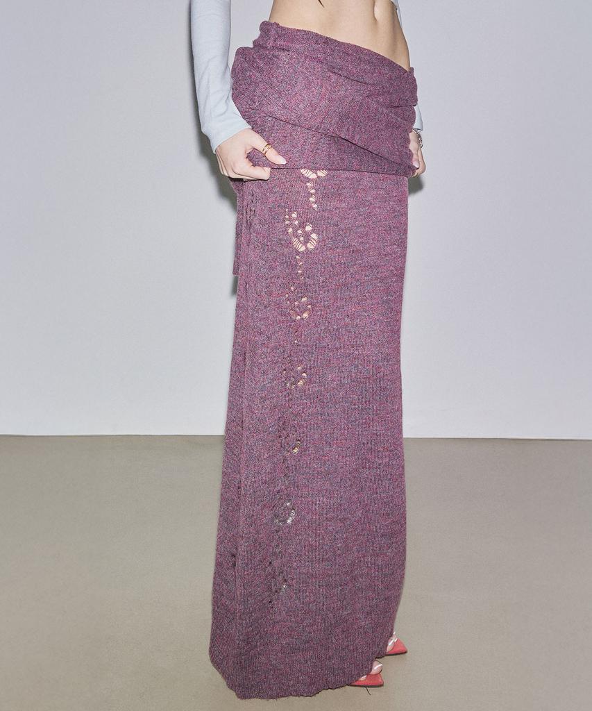 Sculpter 2Way Shawl Maxi Dress Deep Wine