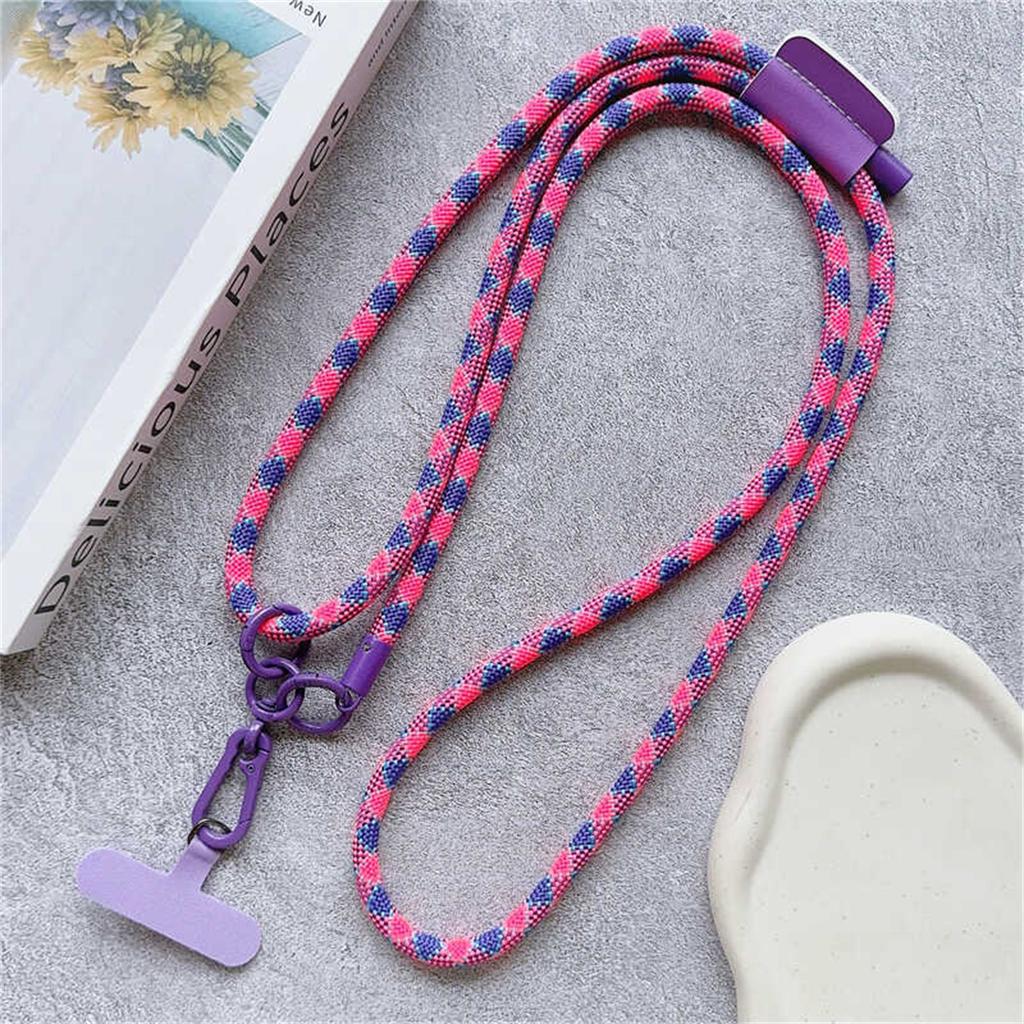 Süßes verstellbares Lanyard Crossbody Schultergurte Schlüsselanhänger Schlüsselring Geflochtenes Seil Mit Ersatz-Patch Zubehör