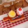 2Pcs/Set Dollhouse Mini Cake Dessert Model Dollhouse Mini Kitchen Decoration Dolls House Accessories Pretend Play Toys