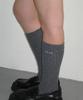 CRANK Logo Cashmere Knee Socks_Melange Gray
