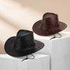 Ritterhut Sommer Sonnenhut PU Leder Sonnenschutzkappe Casual Western Cowboyhut Sommer
