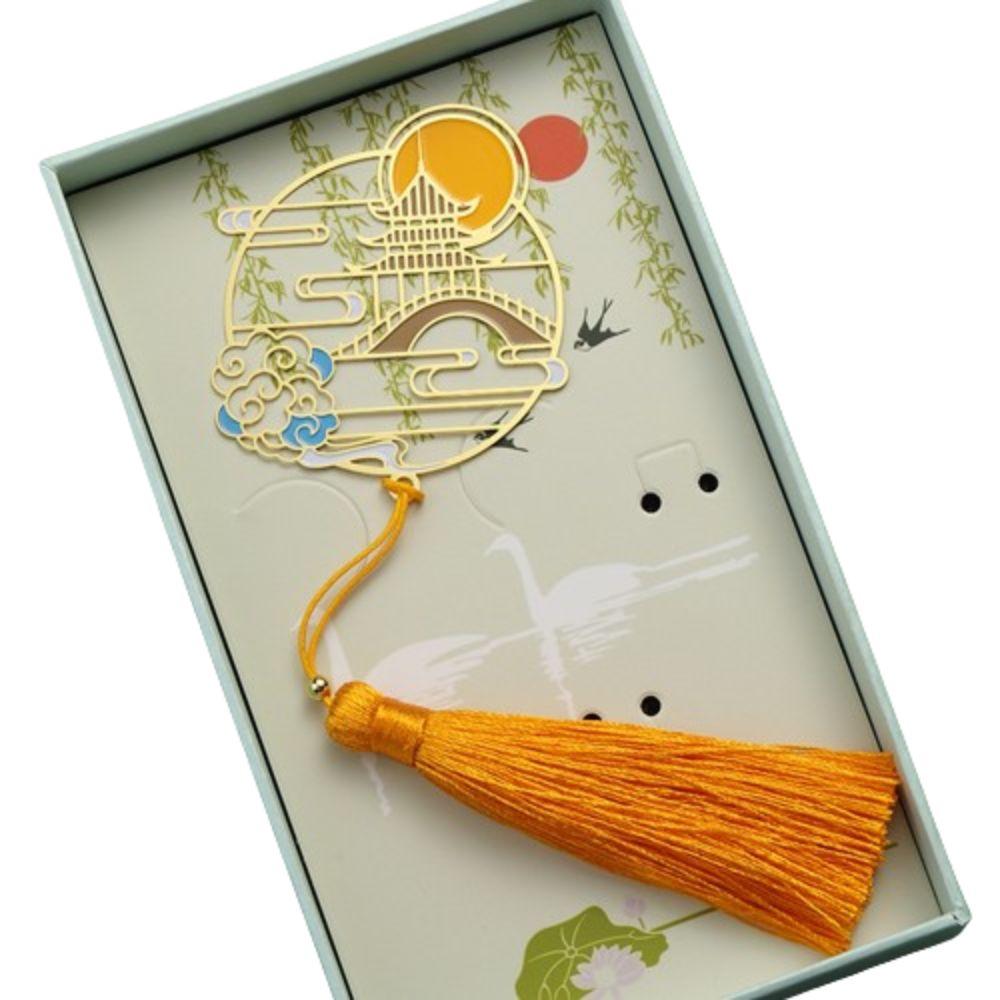 Zinc Zinc Alloy Moon Rabbit Book Clip Classical Book Page Marker Cute Chinese Style Bookmarks  Student