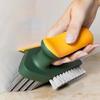Ergonomic Bathroom Scrub Brush With 90 Degree Multipurpose Soft Bristles Scrubber For Hard Reach Area Tight Space