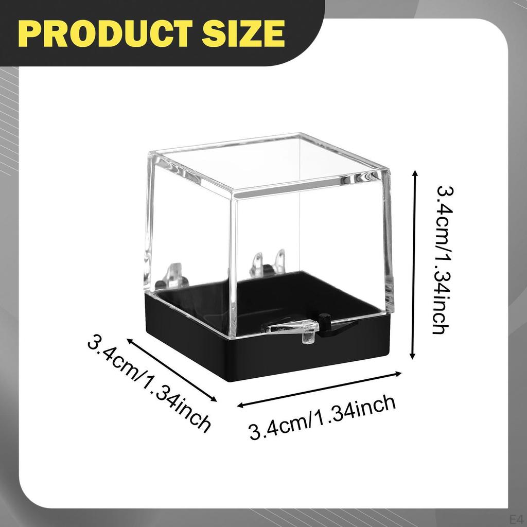 10 Mineral Collector Boxes, Containers with Lids, PS Material, Dustproof, Stackable, for Jewelry